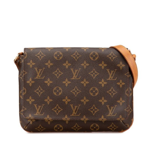 LOUIS VUITTON Brown Monogram Leather Shoulder Bag - Picture 1 of 13